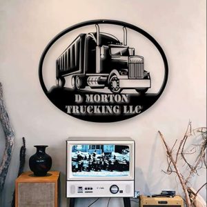 Semi Truck Wall Art Sign Personalized Metal Sign Gift For Truck Drivers 2