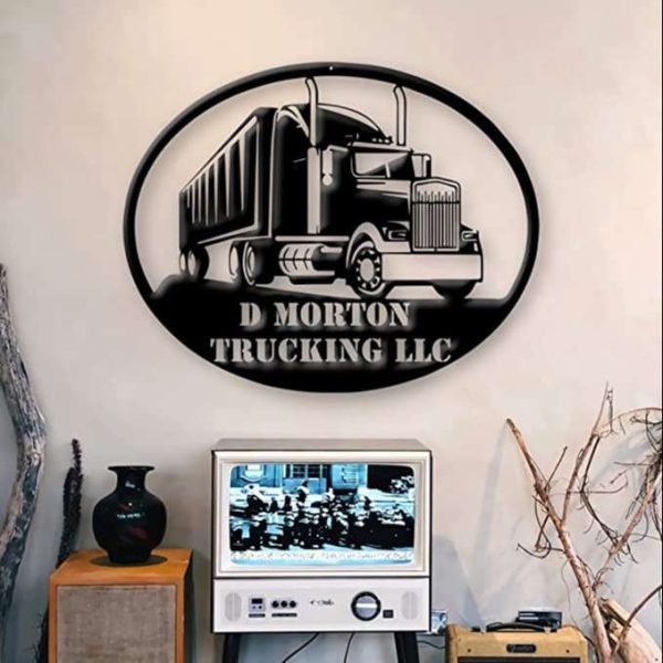 Semi Truck Wall Art Sign Personalized Metal Sign Gift For Truck Drivers