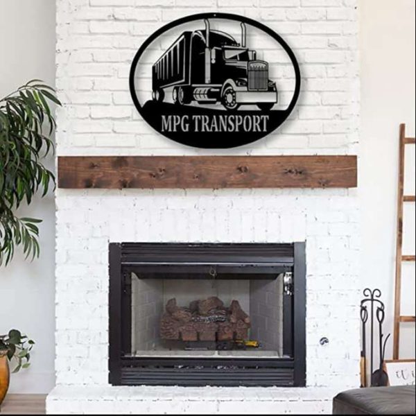 Semi Truck Wall Art Sign Personalized Metal Sign Gift For Truck Drivers