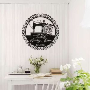 Sewing Metal Wall Art Sewing Room Decor Personalized Sewing Metal