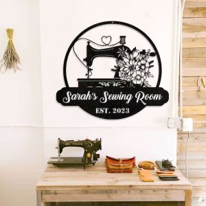 Sewing Metal Wall Art Sewing Room Decor Personalized Sewing Metal Sign 2