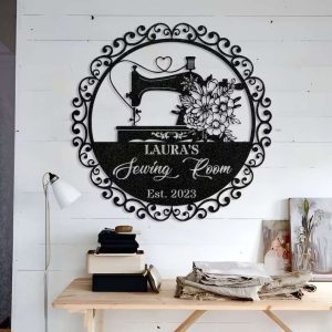 Sewing Metal Wall Art Sewing Room Decor Personalized Sewing Metal Sign 3 1