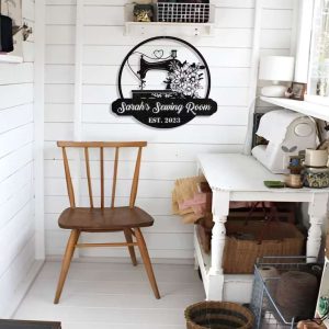 Sewing Metal Wall Art Sewing Room Decor Personalized Sewing Metal Sign 3