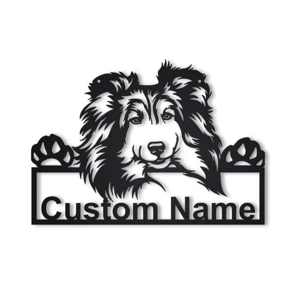 Shetland Sheepdog Dog Metal Wall Art Dog Lover Personalized Metal Sign