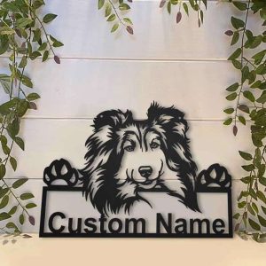 Shetland Sheepdog Dog Metal Wall Art Dog Lover Personalized Metal Sign 3