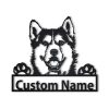 Siberian Husky Dog Metal Wall Art Dog Lover Personalized Metal Sign 1
