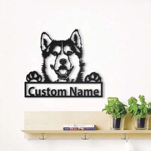 Siberian Husky Dog Metal Wall Art Dog Lover Personalized Metal Sign