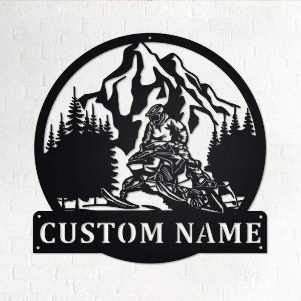 Snowmobile Jump Sign Personalized Snowmobile Metal Sign