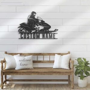 Snowmobile Ski Doo Sign Motor Biker Custom Snowmobile Metal Sign 2 1