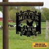 Vintage Chicken Coop Farm Metal Sign Farmhouse Decor Custom Farm Sign 2