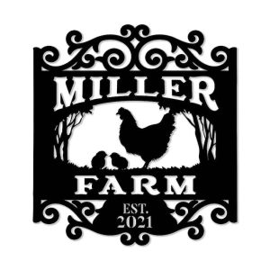 Vintage Chicken Coop Farm Metal Sign Farmhouse Decor Custom Farm Sign 4