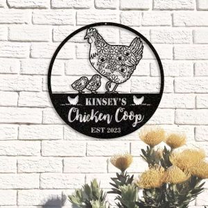 Vintage Chicken Coop Sign Chicken Hen House Farmhouse Personalized Farm Metal Sign