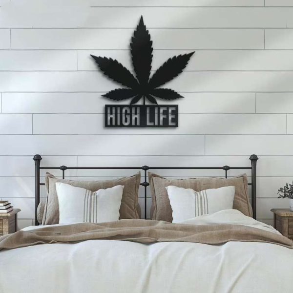 Weed Cannabis Marijuana Name Bar Sign Wall Art Personalized Metal Sign Smoker Gift