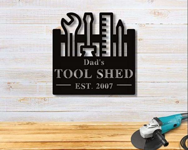 Tool Shed Workshop Sign Tools Repair Mechanic Repairman Custom Metal Sign