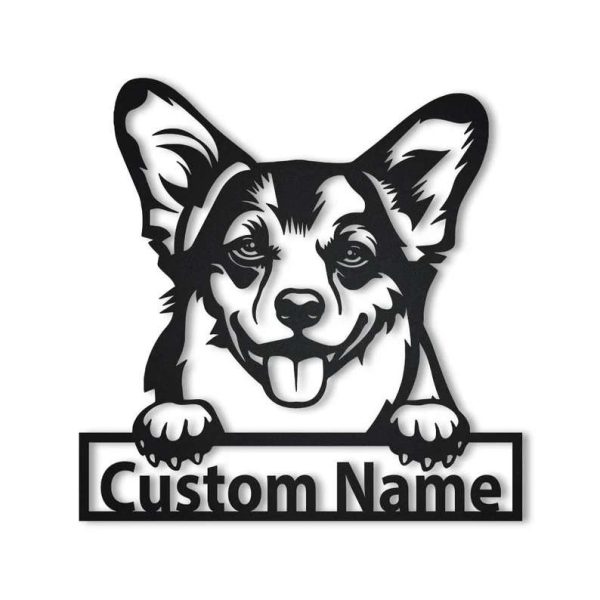 Welsh Corgi Dog Metal Wall Art Dog Lover Personalized Metal Sign