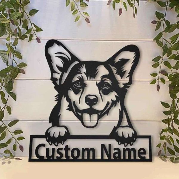 Welsh Corgi Dog Metal Wall Art Dog Lover Personalized Metal Sign