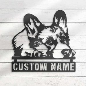 Welsh Corgi Metal Wall Art Dog Lover Personalized Metal Sign