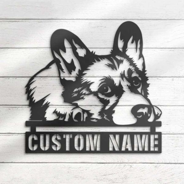 Welsh Corgi Metal Wall Art Dog Lover Personalized Metal Sign