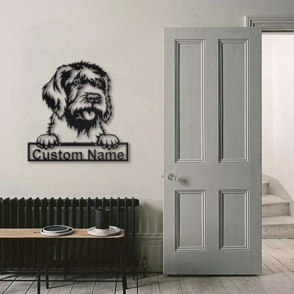 Wirehaired Pointing Griffon Dog Metal Wall Art Dog Lover Personalized Metal Sign