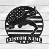 Wrestling US Flag Wrestler Name Sign Personalized Wrestle Metal Sign 4