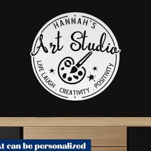 Art Studio Personalized Metal Wall Art Live Laugh Creative Positive Ispirational Quote Room Decor Gift for Who Love Painting and Artist 3
