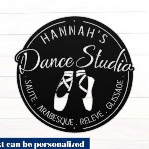 Ballet Dance Studio Personalized Metal Sign Gift for Dancer or Ballerina Girls Room Decor 1