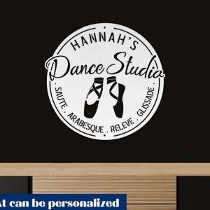 Ballet Dance Studio Personalized Metal Sign Gift for Dancer or Ballerina Girls Room Decor 3