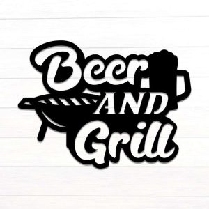 Beer And Grill Sign Beer Sign Outdoor Backyard Home Decor Beer Lover Gifts 4