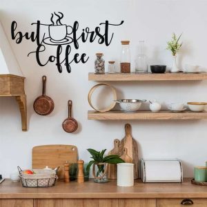 But First Coffee Sign Coffee Wall Decor Coffee Bar Sign Home Office Coffee Decoration For Kitchen Coffee Shop Decor
