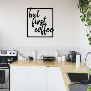 But First Coffee Wall Art Coffee Station Sign Coffee Bar Sign Kitchen Decor Home Decor Gift 2