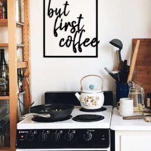 But First Coffee Wall Art Coffee Station Sign Coffee Bar Sign Kitchen Decor Home Decor Gift 3