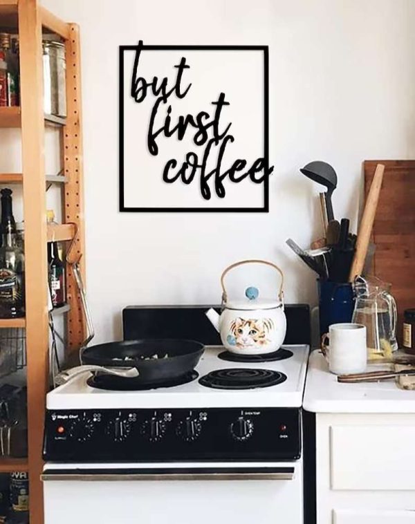 But First Coffee Wall Art Coffee Station Sign Coffee Bar Sign Kitchen Decor Home Decor Gift