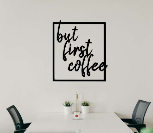 But First Coffee Wall Art Coffee Station Sign Coffee Bar Sign Kitchen Decor Home Decor Gift