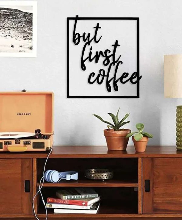 But First Coffee Wall Art Coffee Station Sign Coffee Bar Sign Kitchen Decor Home Decor Gift