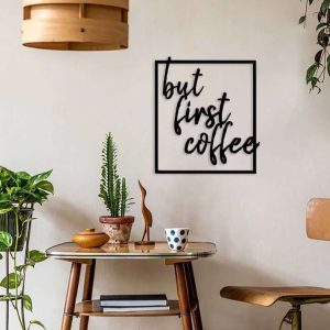 But First Coffee Wall Art Coffee Station Sign Coffee Bar Sign Kitchen Decor Home Decor Gift