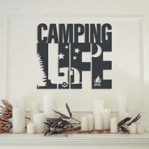 Camping Life Funny Camping Quotes RV Campfire Custom Metal Sign 3