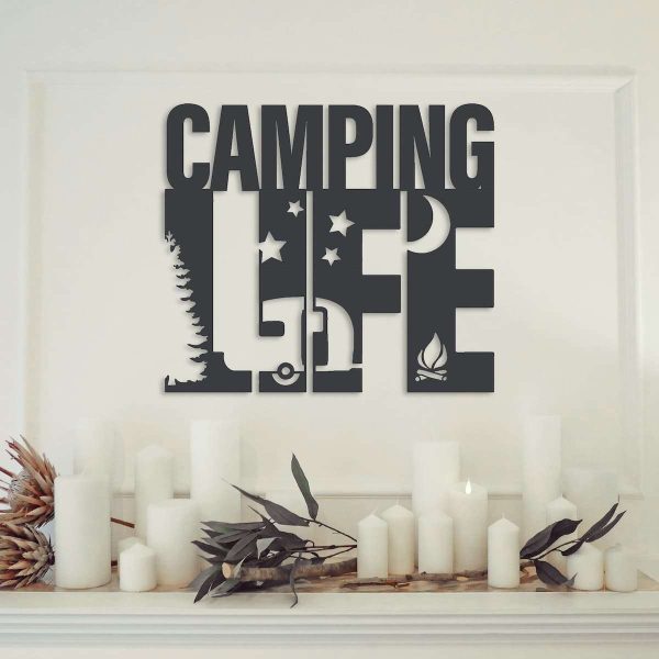 Camping Life Funny Camping Quotes RV Campfire Custom Metal Sign