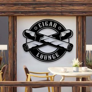 Cigar Lounge Sign Cigar Bar Sign Smoking Room Decor Groomsmen Gift Smokehouse Decor Dad Gift