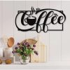 Coffee Bar Metal Wall Art Coffee Lover Gift Coffee Decoration for Kitchen 1