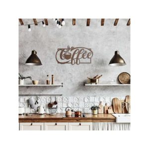 Coffee Bar Metal Wall Art Coffee Lover Gift Coffee Decoration for Kitchen 4