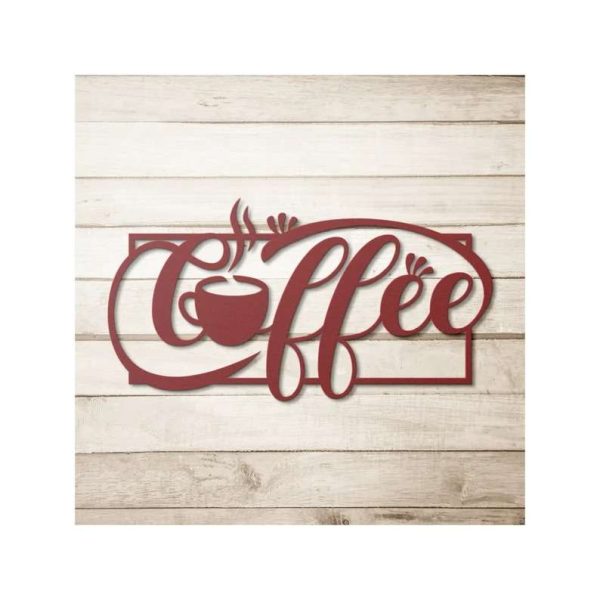 Coffee Bar Metal Wall Art Coffee Lover Gift Coffee Decoration for Kitchen