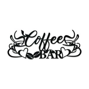 Coffee Bar Sign Laser Cut Metal Signs Kitchen Coffee Decoration 1
