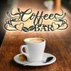 Coffee Bar Sign Laser Cut Metal Signs Kitchen Coffee Decoration 2