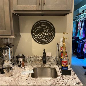 Coffee Bar Signs Personalized Metal Name Sign Coffee Station Decoration 3
