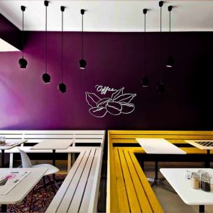 Coffee Bean Metal Wall Art Minimal Line Art Coffee Coffee Shop Decor Coffee Bar Decoration