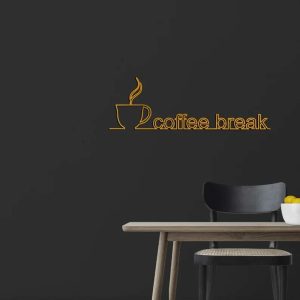 Coffee Cup Break Metal Wall Art Metal Coffee Signs Coffee Lover Sign For Bar Sign Coffee Gift For Home Decor 2