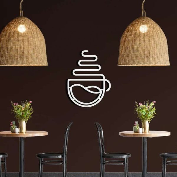 Coffee Cup Metal Sign Cafe Wall Decor Idea Coffee Decor Home And Kitchen Decoration Metal Coffee Signs