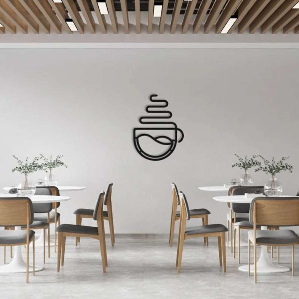 Coffee Cup Metal Sign Cafe Wall Decor Idea Coffee Decor Home And Kitchen Decoration Metal Coffee Signs