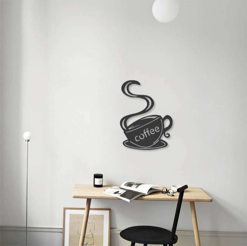 Coffee Wall Art, Custom Coffee Wall Decal, Coffee Decals, Kitchen