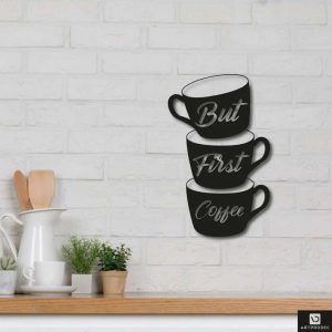 Coffee Metal Sign Coffee Shop Decor Coffee First Coffee Station Sign Coffee Bar Decor 3